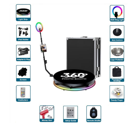 360 Rotating Selfie Photo Booth Machine 115cm