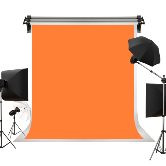 3X6M PVC Vinyl Studio Backdrop Orange with black backing and stands