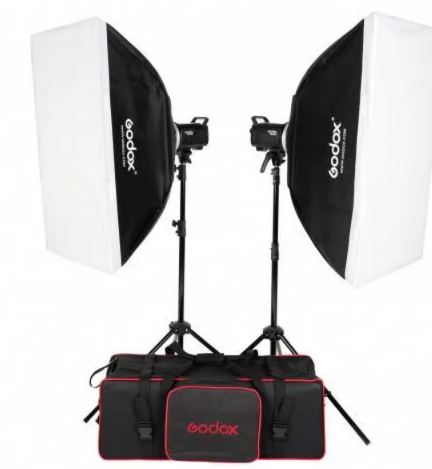 Godox MS200 2 x Monolight Kit (Bag included)