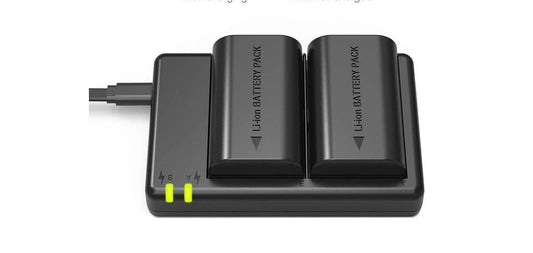 FB Dual USB  Charger for canon LC-E6 (batteries not included)