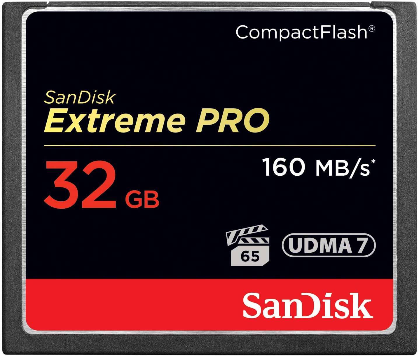 SanDisk Extreme PRO 32GB CompactFlash Memory Card UDMA 7 Speed Up To 160MB/s- SDCFXPS-032G-X46 Capacity:32Gb