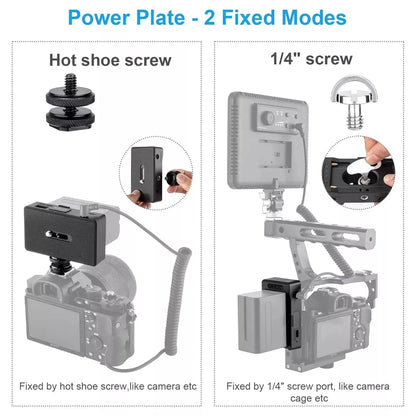 Alvin's Cables BMPCC4K Blackmagic Cinema Camera Bmcc 4K BMPCC Power Supply Mount Plate Adapter for Sony NP F970 Battery