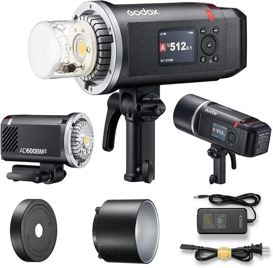 Godox AD600BM II 600Ws Outdoor Flash, Bowens Mount Monolight, GN87 1/8000 HSS, 500 Full Power Flashes