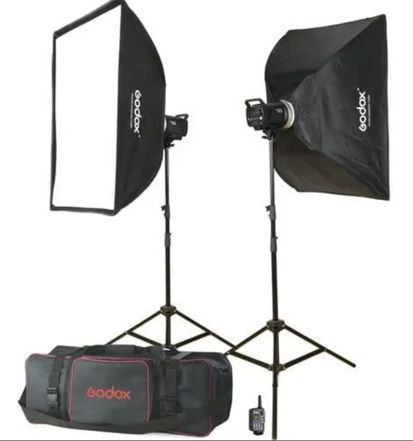 Godox MS300 2 x Monolight kit (Bag included)