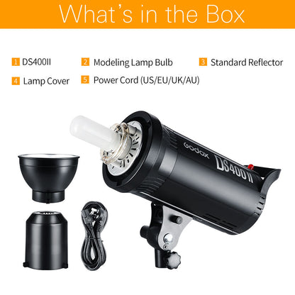 Godox DS400II 400Ws Studio Flash Light GN76 Bowens Mount