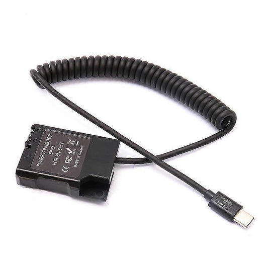 EN-EL14 Dummy Battery USB-C Coupler Adapter Dummy Battery Coupler with USB C-type