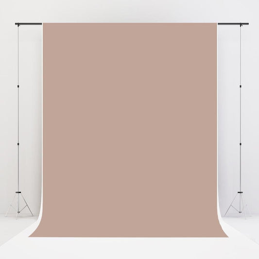 3X6M PVC Vinyl Studio Backdrop Nude Brown with black backing and stands