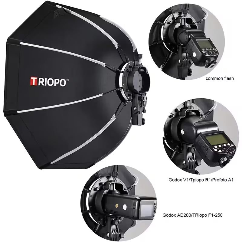 TRIOPO kX-90cm Speedlite Flash Octagon Parabolic Softbox Diffuser