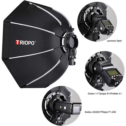 TRIOPO kX-90cm Speedlite Flash Octagon Parabolic Softbox Diffuser