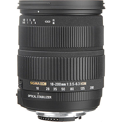 Used: Sigma 18-200mm f/3.5-6.3 DC OS HSM Lens for Nikon Digital SLR