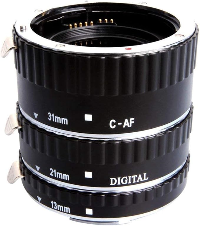 Ommlite C-AF-A Auto Focus Metal Macro Extension Tube Set for Canon EOS EF EF-S SLR Cameras