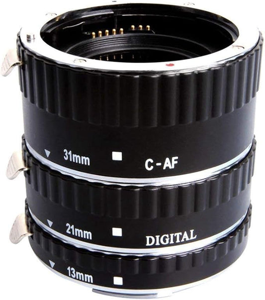 Ommlite C-AF-A Auto Focus Metal Macro Extension Tube Set for Canon EOS EF EF-S SLR Cameras