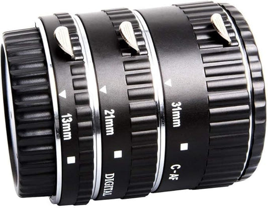 Ommlite C-AF-A Auto Focus Metal Macro Extension Tube Set for Canon EOS EF EF-S SLR Cameras