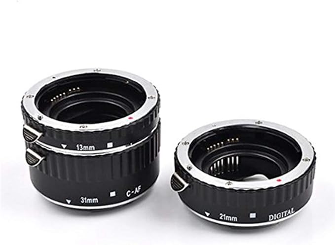 Ommlite C-AF-A Auto Focus Metal Macro Extension Tube Set for Canon EOS EF EF-S SLR Cameras