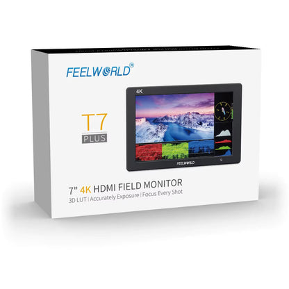 FeelWorld T7 Plus 7" IPS On-Camera Monitor with 3D LUT, Waveform & Vectorscope