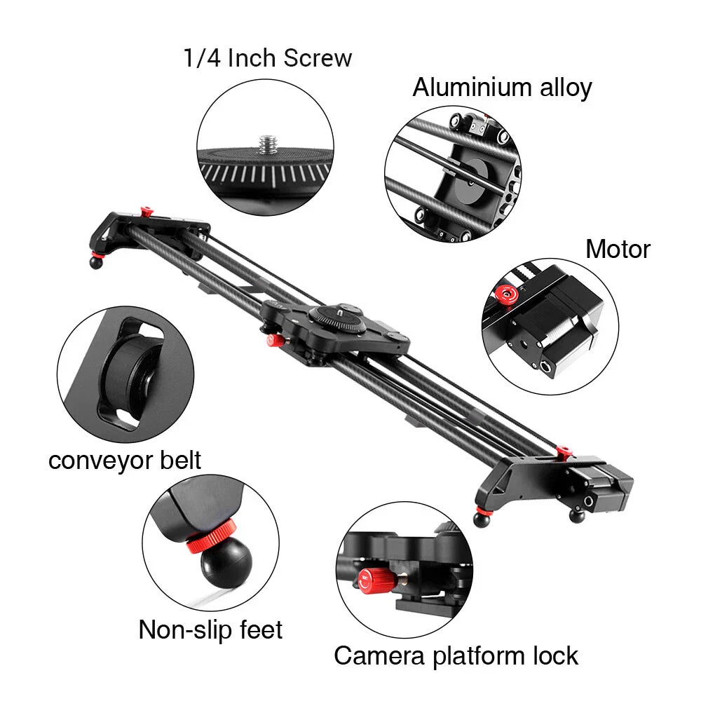 GVM 120cm Motorized Camera Slider Track Dolly for DSLR Camera & Camcorders