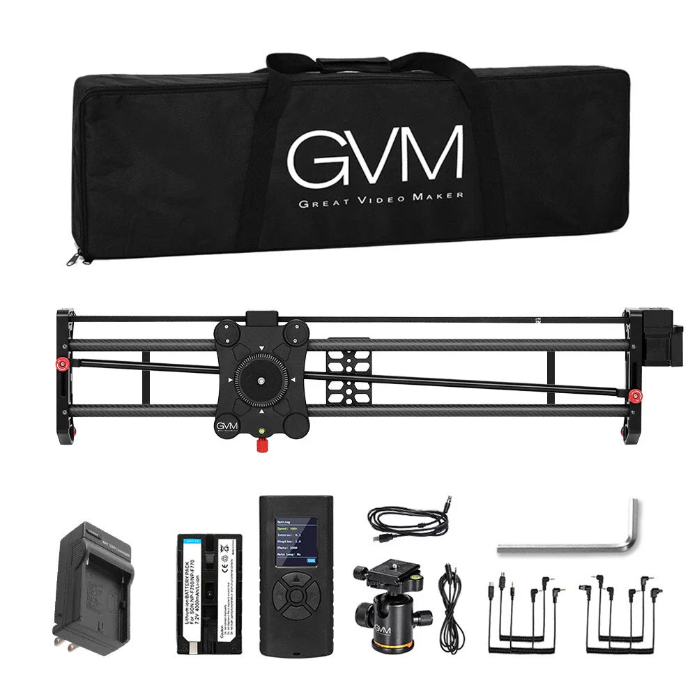 GVM 120cm Motorized Camera Slider Track Dolly for DSLR Camera & Camcorders