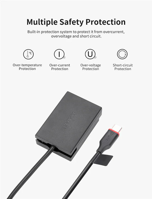 KingMa TC-LPE17 LP-E17 USB-C Replacement Dummy Battery Adapter for Canon