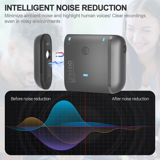LENSGO 318C II Wireless Lavalier Microphone