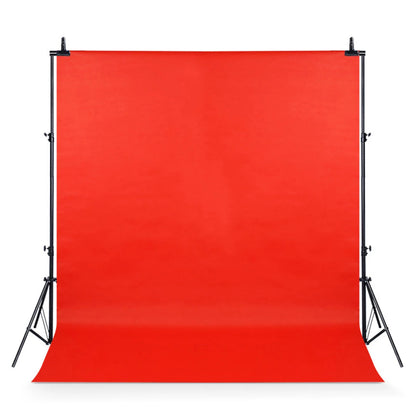 3X6M PVC Vinyl Studio Backdrop Red with black backing and stands